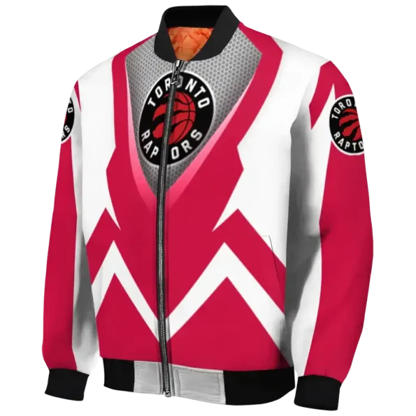 customized toronto raptors v stripes red white bomber jacket best selling