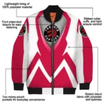 customized toronto raptors v stripes red white bomber jacket best selling
