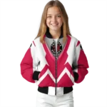 customized toronto raptors v stripes red white bomber jacket best selling