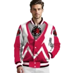 customized toronto raptors v stripes red white varsity jacket best selling.webp