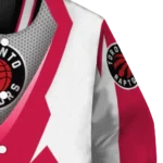 customized toronto raptors v stripes red white varsity jacket best selling.webp