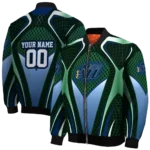 customized utah jazz mesh chest black bomber jacket best selling