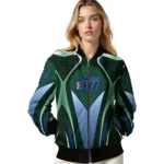 customized utah jazz mesh chest black bomber jacket best selling