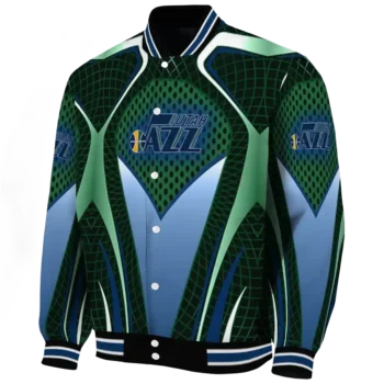 customized utah jazz mesh chest black varsity jacket best selling.webp