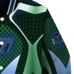 customized utah jazz mesh chest black varsity jacket best selling.webp