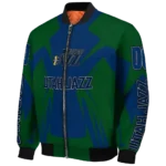 customized utah jazz spider mark navy bomber jacket best selling