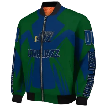 customized utah jazz spider mark navy bomber jacket best selling