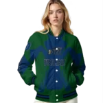 customized utah jazz spider mark navy varsity jacket best selling.webp