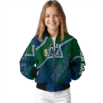 customized utah jazz star burst navy bomber jacket best selling