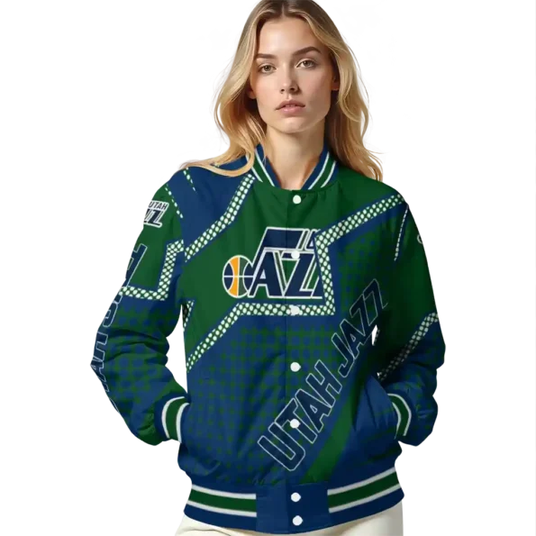 customized utah jazz star burst navy varsity jacket latest model.webp