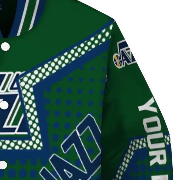 customized utah jazz star burst navy varsity jacket premium grade.webp
