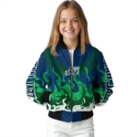 customized utah jazz winged blaze navy white bomber jacket best selling