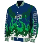 customized utah jazz winged blaze navy white varsity jacket best selling.webp