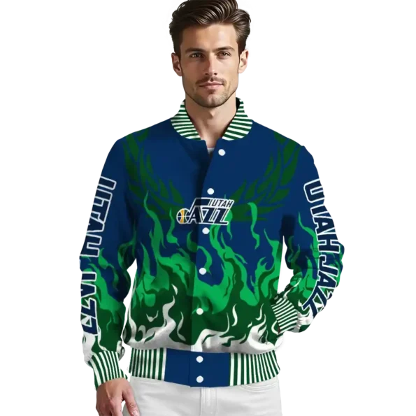 customized utah jazz winged blaze navy white varsity jacket high quality.webp