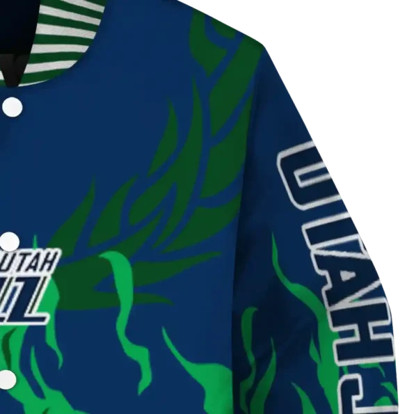 customized utah jazz winged blaze navy white varsity jacket premium grade.webp