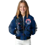 customized washington wizards hexagon cluster blue black bomber jacket best selling