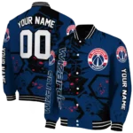 customized washington wizards hexagon cluster blue black varsity jacket best selling.webp