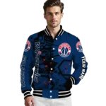 customized washington wizards hexagon cluster blue black varsity jacket best selling.webp