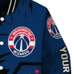 customized washington wizards hexagon cluster blue black varsity jacket best selling.webp