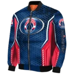 customized washington wizards power plate blue bomber jacket best selling