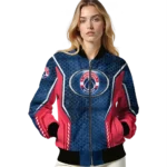 customized washington wizards power plate blue bomber jacket best selling
