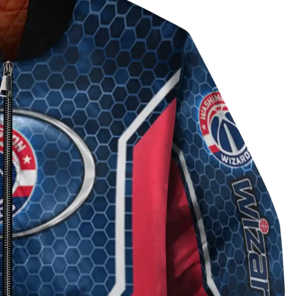 customized washington wizards power plate blue bomber jacket premium grade