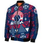 customized washington wizards pyramid shapes blue bomber jacket best selling