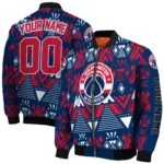 customized washington wizards pyramid shapes blue bomber jacket best selling