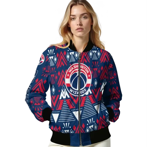 customized washington wizards pyramid shapes blue bomber jacket latest model