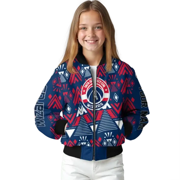 customized washington wizards pyramid shapes blue bomber jacket top rated