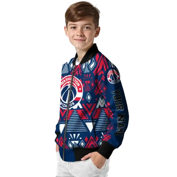 customized washington wizards pyramid shapes blue bomber jacket trendy
