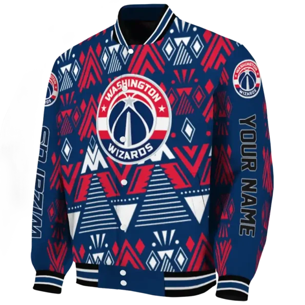 customized washington wizards pyramid shapes blue varsity jacket best selling.webp