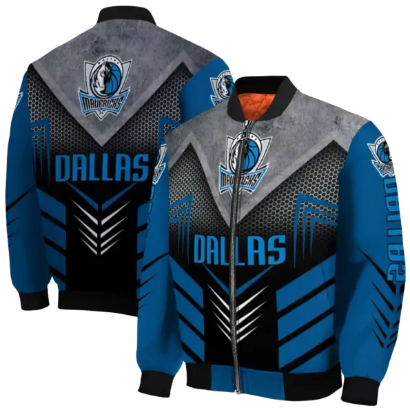 dallas mavericks arrow layer blue black bomber jacket fashion forward
