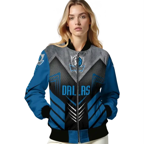 dallas mavericks arrow layer blue black bomber jacket latest model