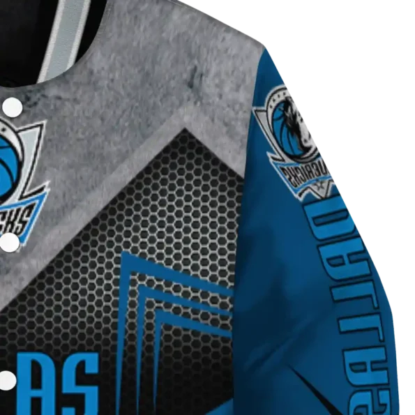 dallas mavericks arrow layer blue black varsity jacket premium grade.webp