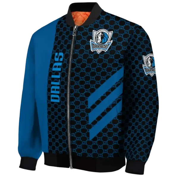 dallas mavericks triple side stripes blue black bomber jacket best selling