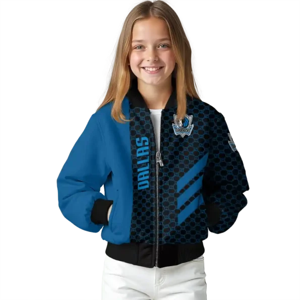 dallas mavericks triple side stripes blue black bomber jacket top rated