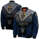 denver nuggets arrow layer blue black bomber jacket best selling