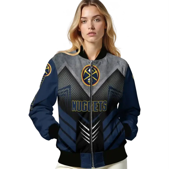 denver nuggets arrow layer blue black bomber jacket latest model