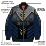 denver nuggets arrow layer blue black bomber jacket best selling