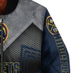 denver nuggets arrow layer blue black bomber jacket best selling