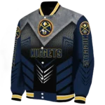 denver nuggets arrow layer blue black varsity jacket best selling.webp