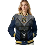 denver nuggets arrow layer blue black varsity jacket best selling.webp