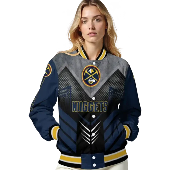 denver nuggets arrow layer blue black varsity jacket latest model.webp