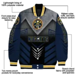 denver nuggets arrow layer blue black varsity jacket best selling.webp