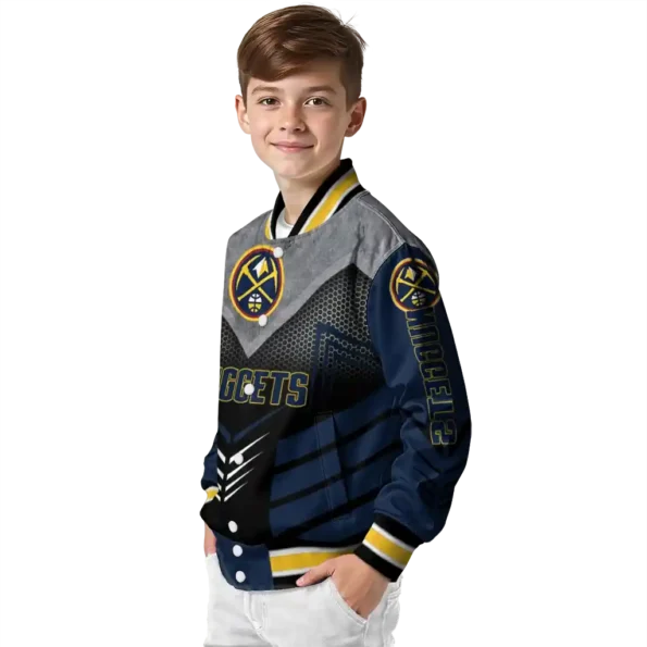 denver nuggets arrow layer blue black varsity jacket trendy.webp