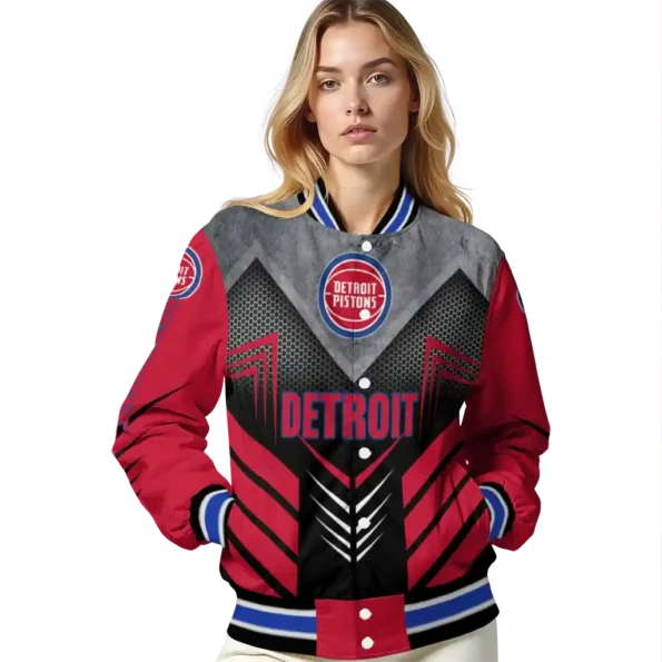 detroit pistons arrow layer red black varsity jacket latest model.webp