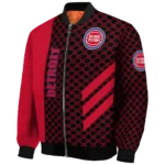 detroit pistons triple side stripes red black bomber jacket best selling