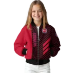 detroit pistons triple side stripes red black bomber jacket best selling
