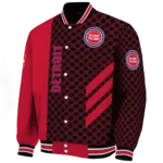 detroit pistons triple side stripes red black varsity jacket best selling.webp
